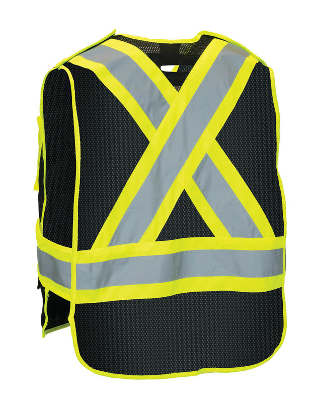 5-Point Tear-away Hi Vis Mesh Traffic Safety Vest, One-Size