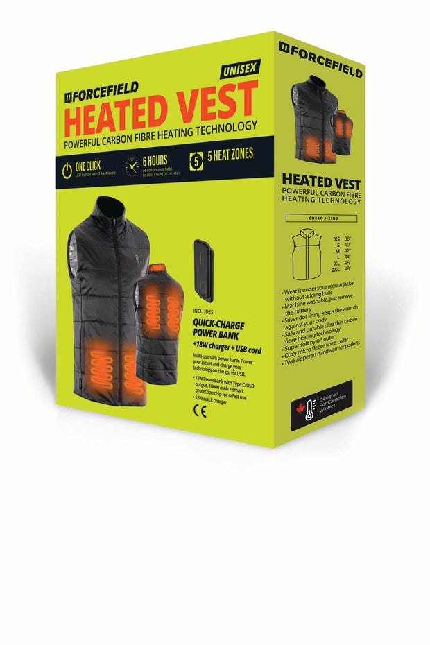 Unisex Lightweight Heated Vest with Battery Pack