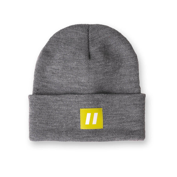 Grey Toque with Reflective Patch