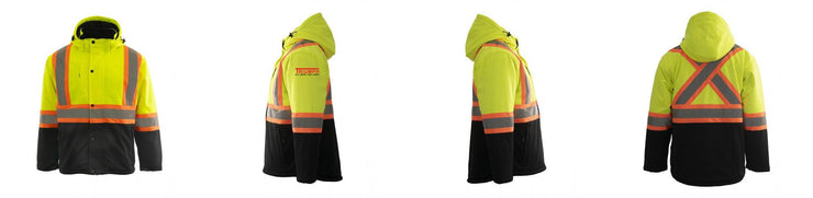 Custom Printed Hi Vis Softshell Winter Safety Jacket