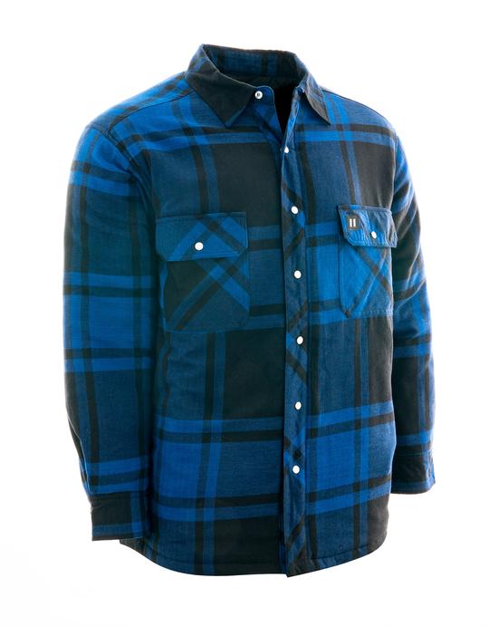 Dawson Blue Plaid Quilted Flannel Shirt