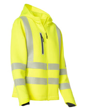 Women's Lime Technical Safety Zip-Up Softshell Hoodie