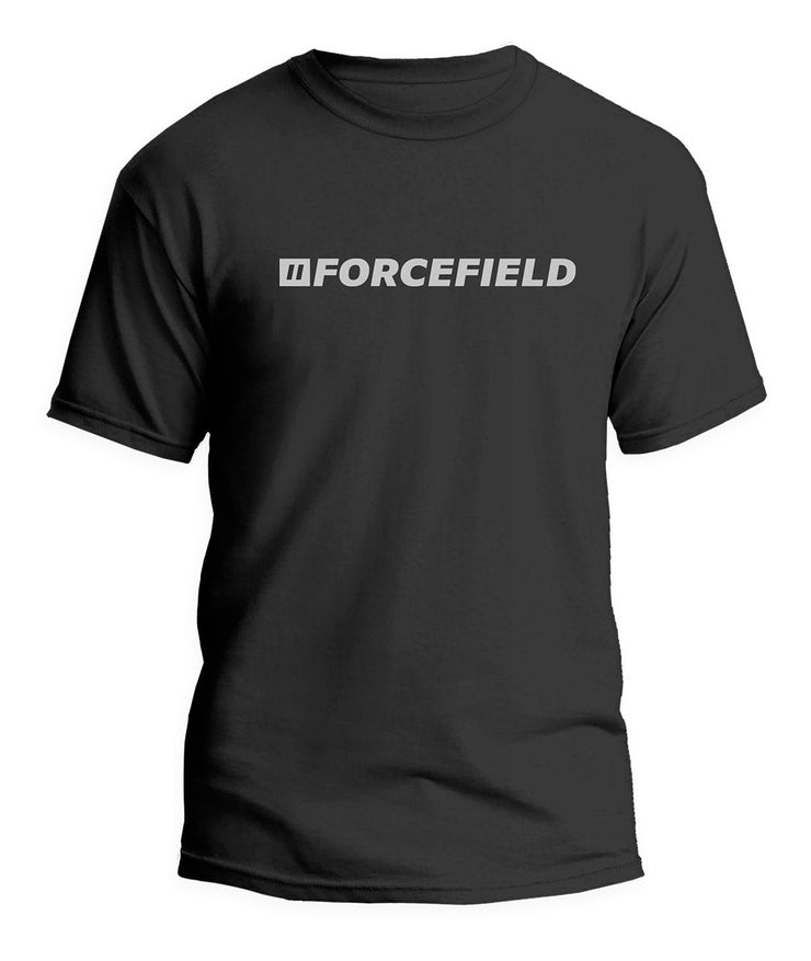 Black Lightweight Short-Sleeve Crewneck Reflective Forcefield Logo Graphic T-Shirt