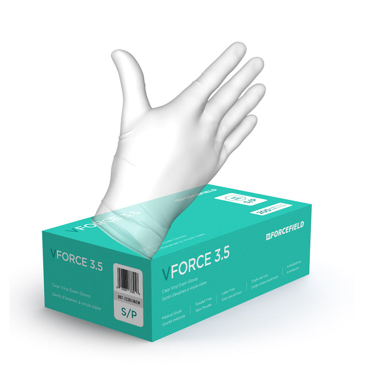 VForce 3.5 Vinyl Disposable Examination Gloves (Case of 2000 Gloves)