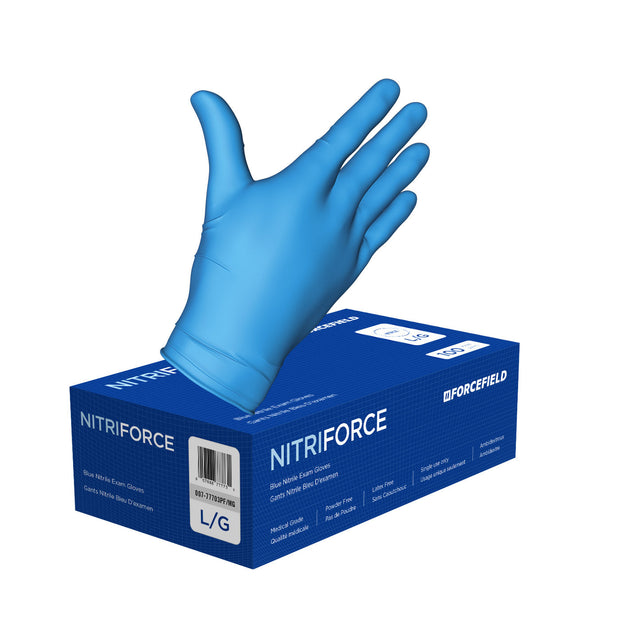 NitriForce Nitrile Disposable Examination Gloves (Case of 1000 Gloves)