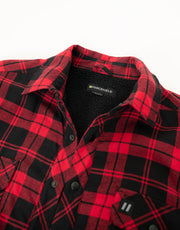 Red Plaid Sherpa-lined Flannel Shirt Jacket