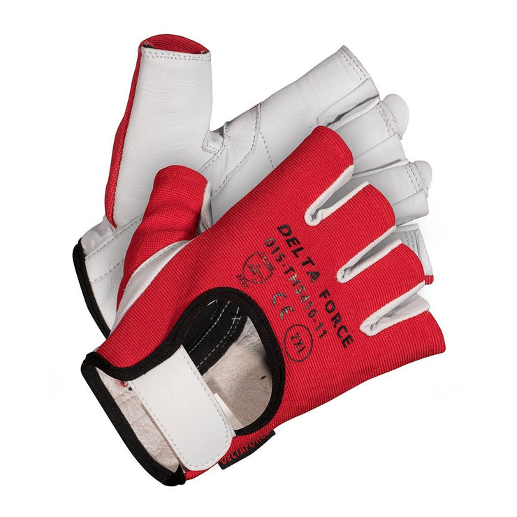 Delta Force Vibration Dampening Half-Finger Gloves - Hi Vis Safety