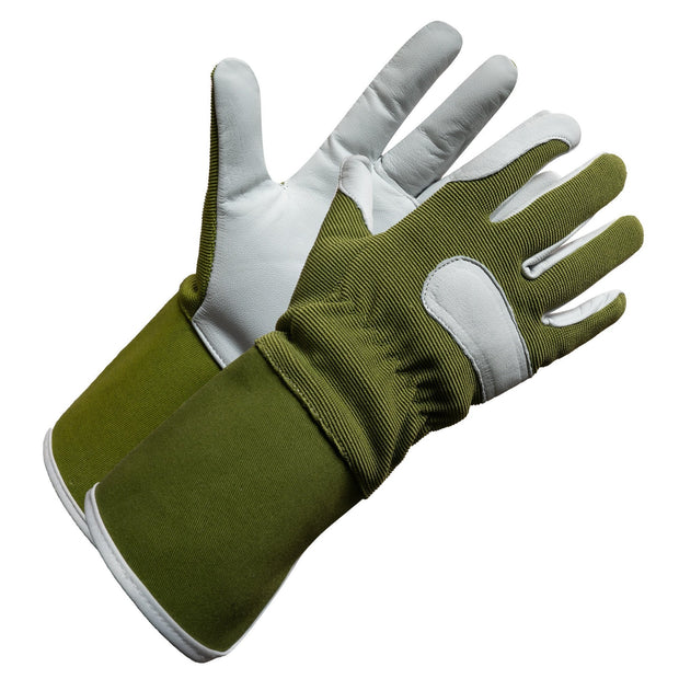 "Fieldwork Ladies Garden Gloves" Leather Precision Fit - Hi Vis Safety