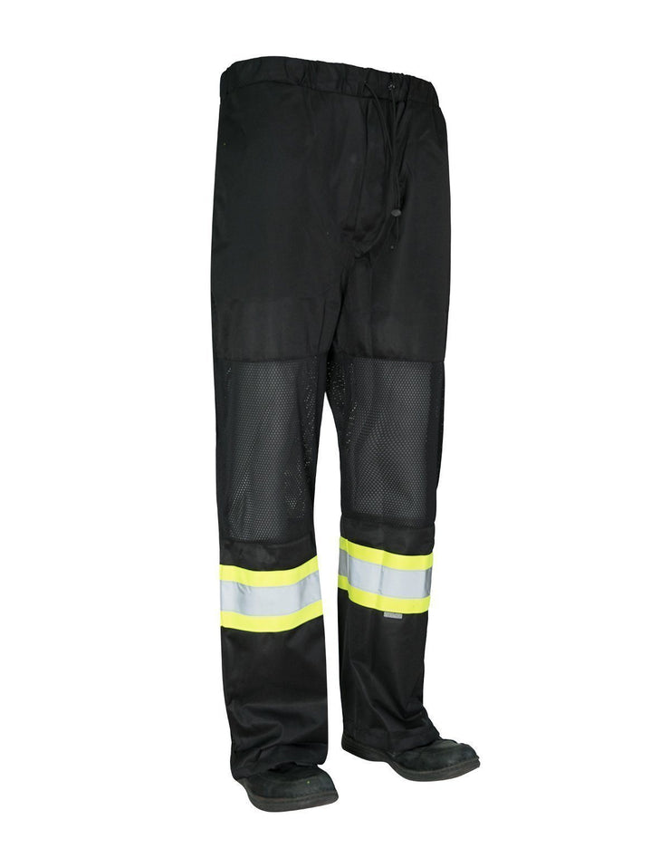 Hi Vis Safety Tricot Traffic Pants with Vented Legs and Elastic Waist - Hi Vis Safety