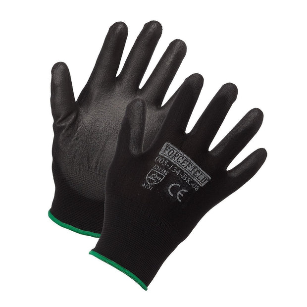 Nylon Work Glove, Polyurethane Palm Coated - Hi Vis Safety