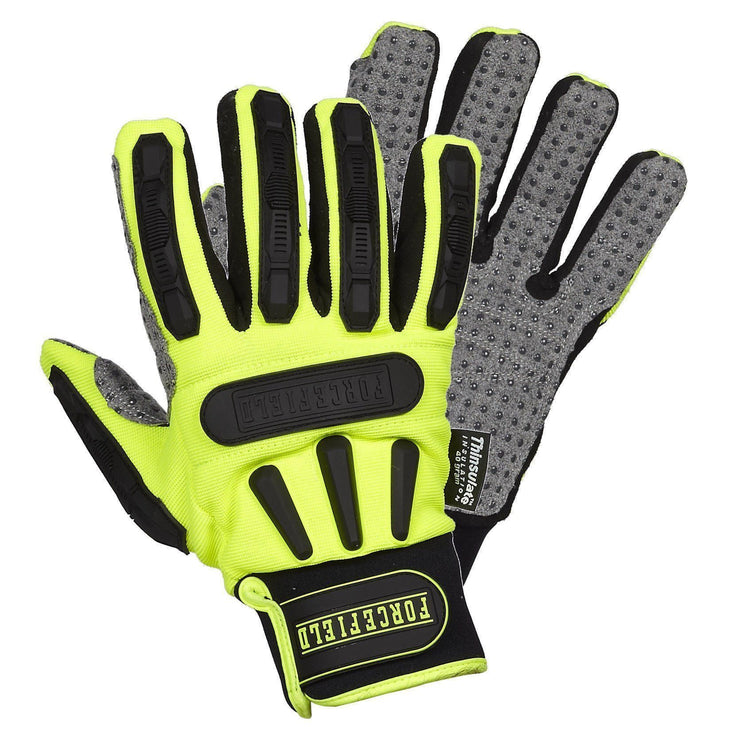 "Ruffneck" Thinsulate Lined Mechanic's Glove with TPR Back - Hi Vis Safety