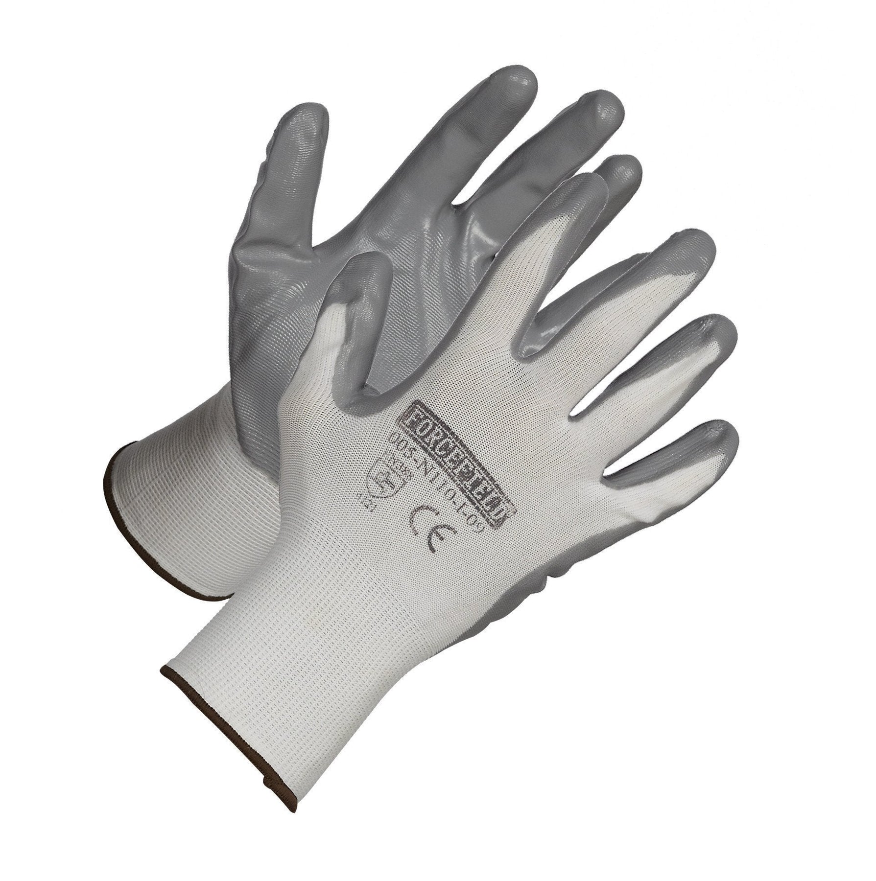 Grey Seamless Knit Nylon Nitrile Palm Coated Work Gloves – Forcefield  Canada - Hi Vis Workwear and Safety Gloves