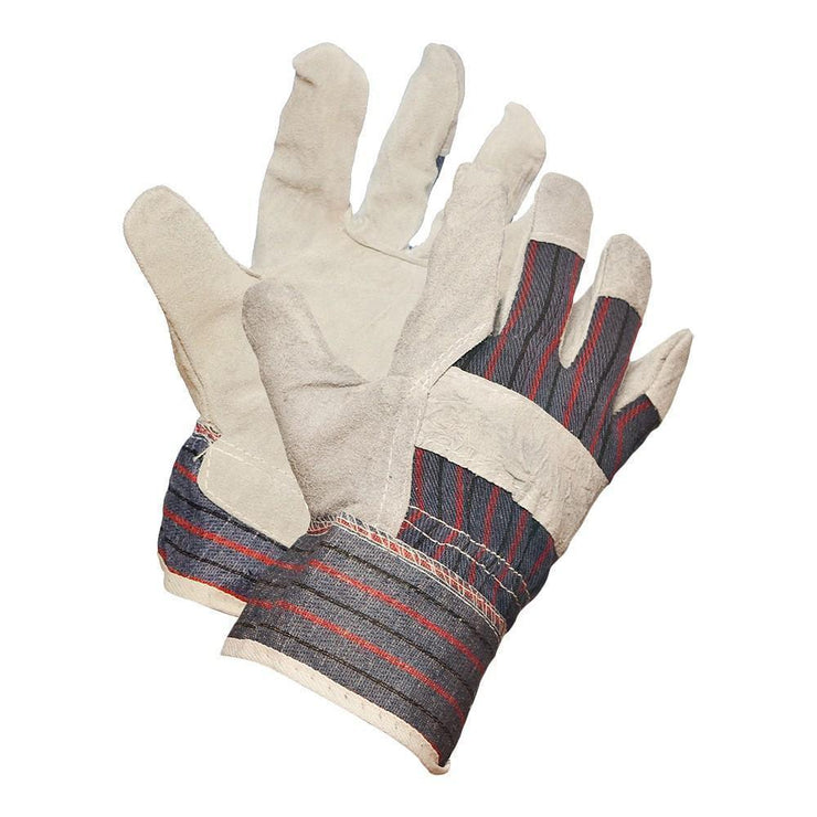 Split Leather Work Gloves, Economy Grade - Hi Vis Safety