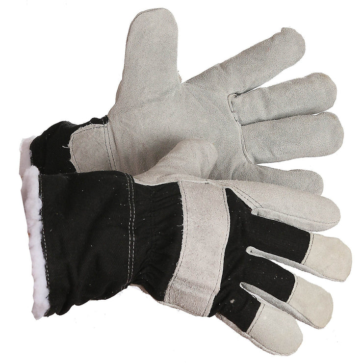 The "Arnold" Pile Lined Split Leather Work Glove - Hi Vis Safety