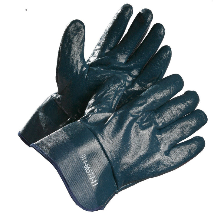 Winter Insulated Nitrile Coated Work Gloves, Safety Cuff - Hi Vis Safety